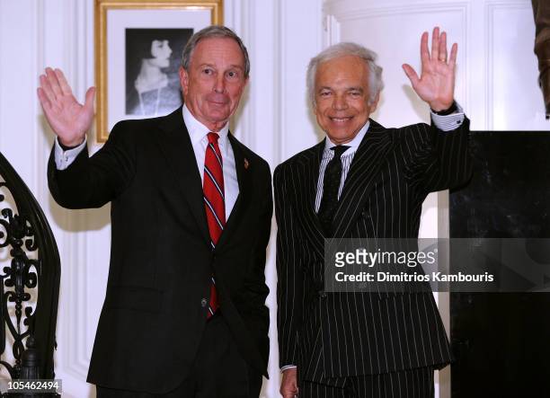 Ralph Lauren Receives Key to the City of New York from Mayor Michael Bloomberg at Ralph Lauren Women's Store at 888 Madison Avenue on October 14,...