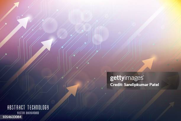 stockillustraties, clipart, cartoons en iconen met vector illustratie gear wheel op printplaat - corporate media modern bright