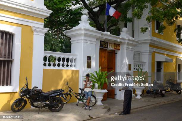 The french high school in the City of Pondicherry. The former French colony of Pondicherry is a Union Territory with a special administrative status...
