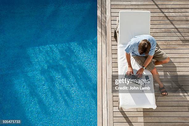 day trader - swimming pool top view stock pictures, royalty-free photos & images