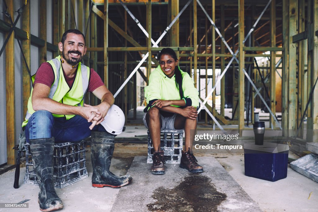 Construction industry coffee break.