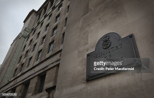 The Ministry of Defence on October 13, 2010 in London, England. Government departments are braced for budget cuts when Chancellor of the Exchequer...
