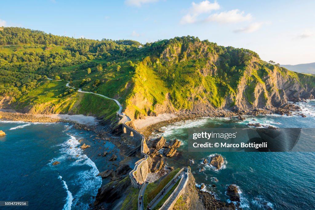 Wild coast at Gatzelugatxe, Basque coast, Spain