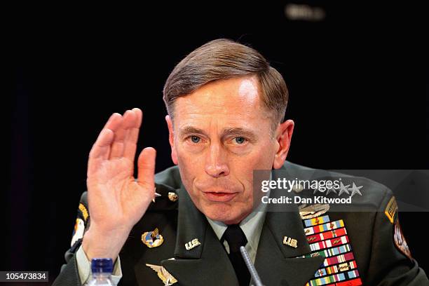 Commander of the NATO International Security Assistance Force and US Forces in Afghanistan, General David Petraeus addresses RUSI members on ?The...