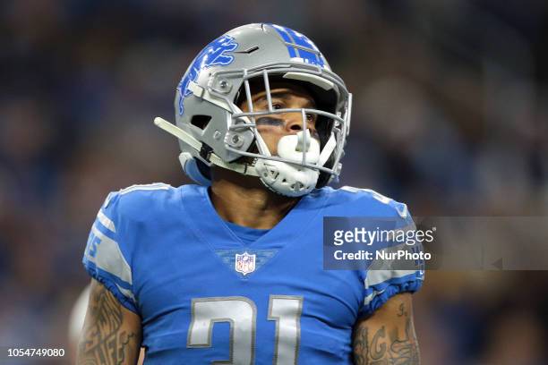 Detroit Lions cornerback Teez Tabor is seen during the first half of an NFL football game against the Seattle Seahawks in Detroit, Michigan USA, on...