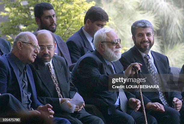 Abu Mussa, the head of the dissident movement Fatah al-Intifada, Hamas movement's Mussa Abu Marzuk, Abu Khaled al-Amleh, Fatah al-Intifada's military...