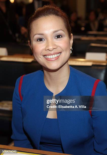 Filippino singer Lea Salonga attends the celebrations of World Food Day 2010 at the FAO headquarter on October 15, 2010 in Rome, Italy. Lea Salonga...