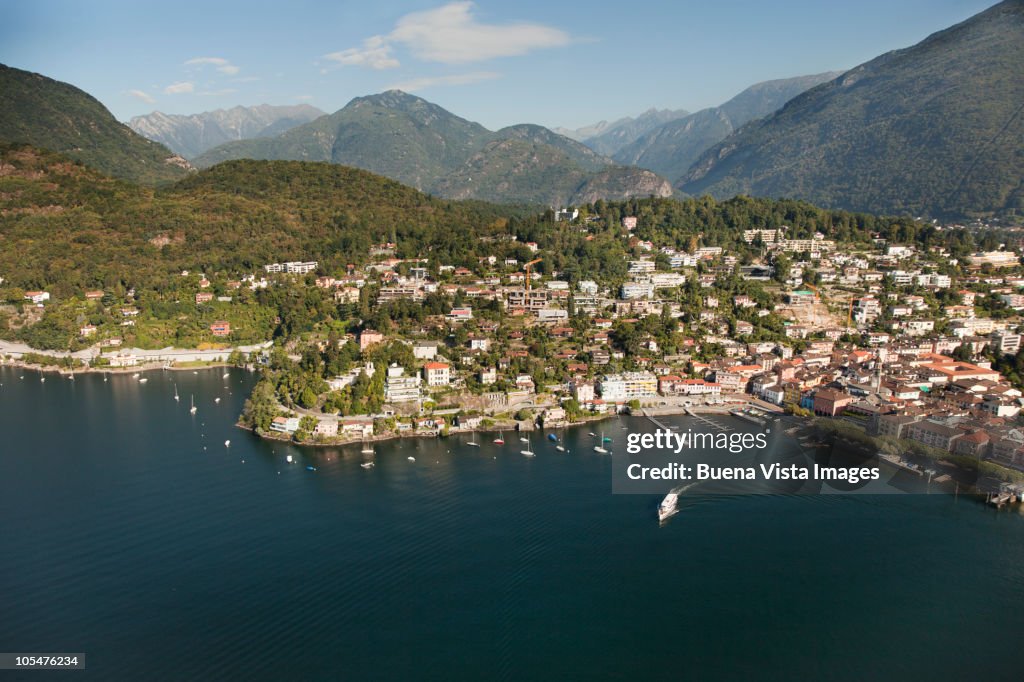 The town of Ascona, on Lake Maggiore 