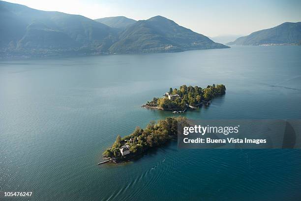 the islands of brissago, on lake maggiore - locarno fotografías e imágenes de stock