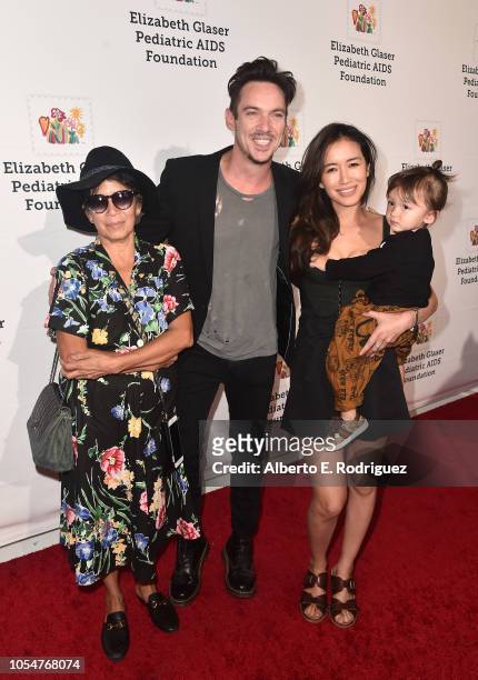 Jonathan Rhys Meyers and family attends the Elizabeth Glaser Pediatric Aids Foundation's 30th Anniversary, A Time For Heroes Family Festival at...