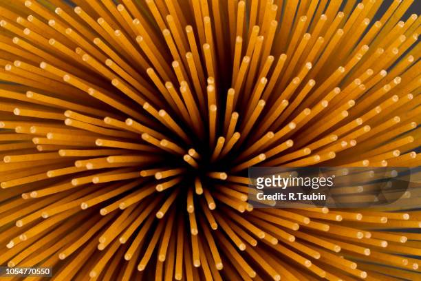 bunch of raw italian pasta - spaghetti stock pictures, royalty-free photos & images