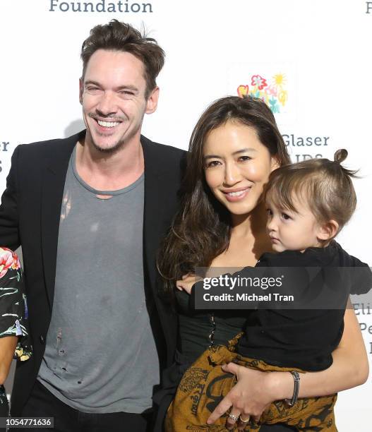 Jonathan Rhys Meyers with wife, Mara Lane and son, Wolf Rhys Meyers attend the Elizabeth Glaser Pediatric Aids Foundation's 30th Anniversary - "A...