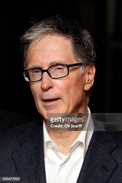 John W. Henry, the owner of New England Sports Ventures, delivers a statement in the offices of the law firm Slaughter and May to announce his...