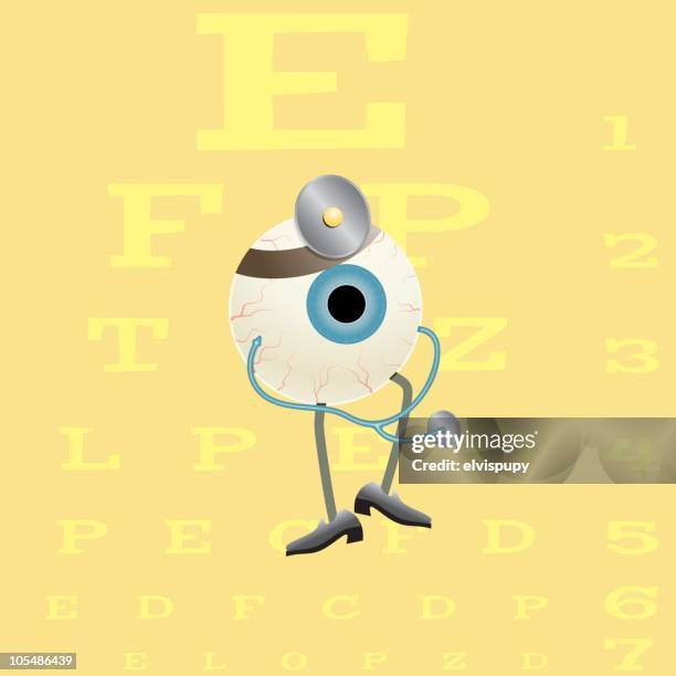 eye doctor - eye chart stock illustrations
