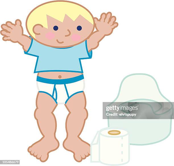 i did it! - potty training a boy - potty training stock illustrations