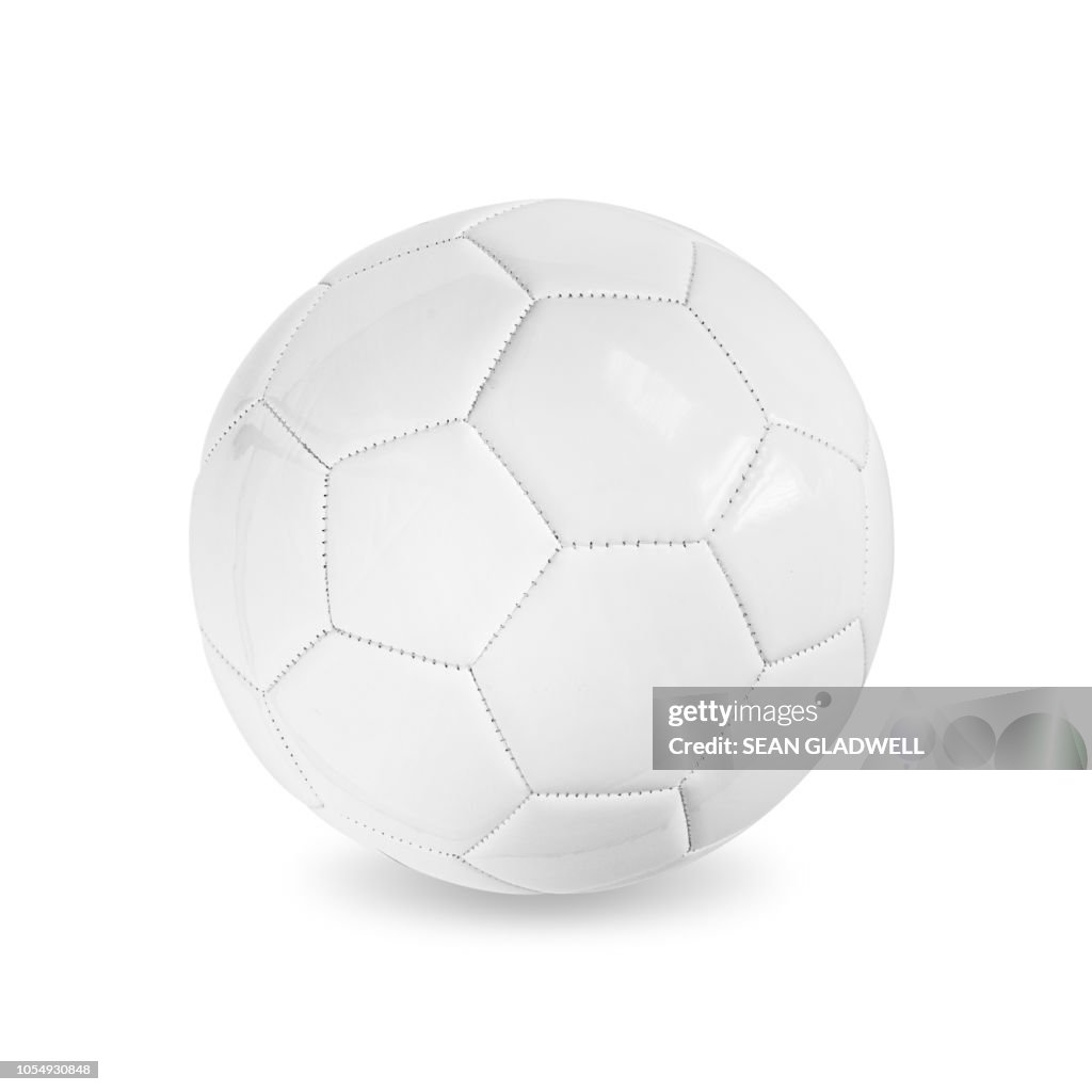 White leather football