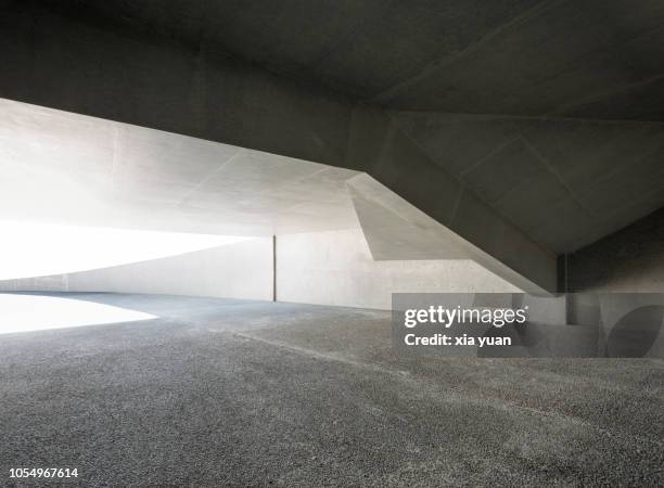 multiple exposure image of the concrete wall - geometric building stock pictures, royalty-free photos & images