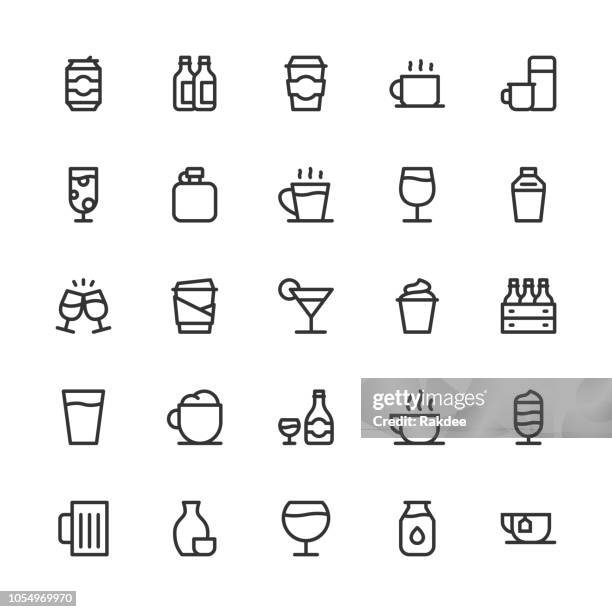 ilustrações de stock, clip art, desenhos animados e ícones de drink icons set 1 - line series - misturador de bar