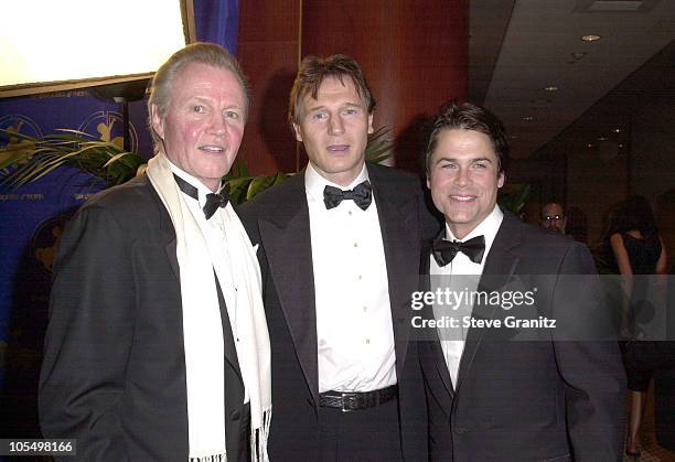 Jon Voight, Liam Neeson, & Rob Lowe during 14th Carousel of Hope Ball for Barbara Davis Center for Diabetes at Beverly Hills Hilton Hotel in Beverly...