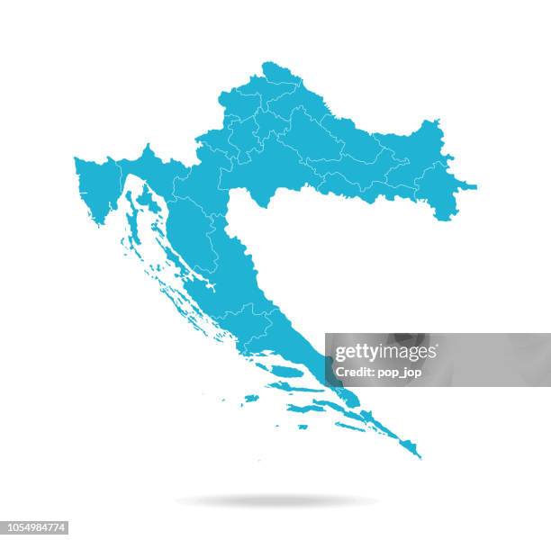 stockillustraties, clipart, cartoons en iconen met 40 - kroatië - lava blauwe lege q10 - croatia