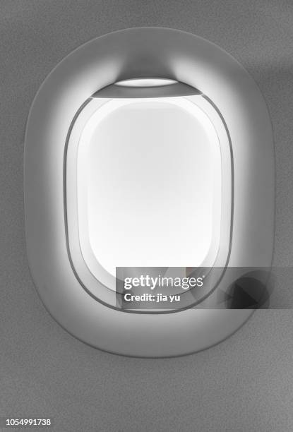 aeroplane window, illustration - bullauge stock-fotos und bilder