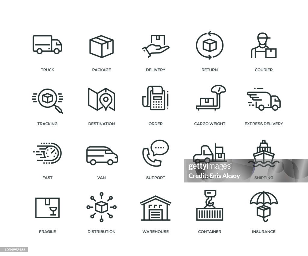 Entrega los iconos - serie