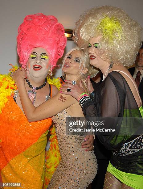 Brandywine, Anna Nicole Smith and Brenda A. Go-Go during Olympus Fashion Week Spring 2005 - Mao Magazine Launch Party at Altman Building in New York...
