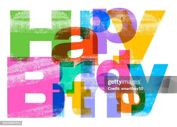 stockillustraties, clipart, cartoons en iconen met happy birthday groet - happy birthday