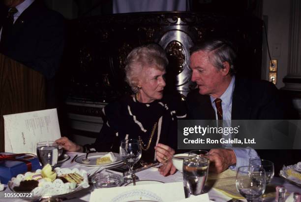 Clare Boothe Luce and William F. Buckley Jr. During USO of Metro New York Honors Claire Booth Luce Women of the Year Luncheon at Plaza Hotel Grand...