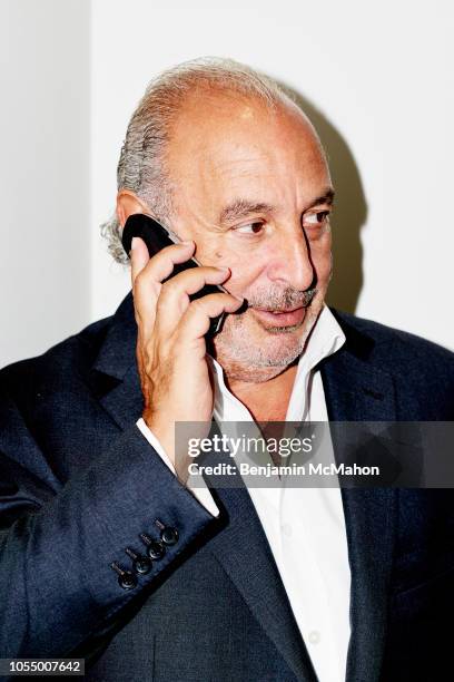 Businessman Philip Green is photographed for the Financial Times on July 9, 2015 in London, England.