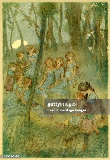 And nightly meadow fairies, look you sing, from The Merry Wives of Windsor by William Shakespeare , pub. 1910 , 1910. Artist Hugh Thomson .