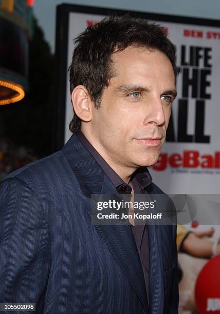 Ben Stiller during "DodgeBall: A True Underdog Story" World Premiere - Arrivals at Mann Village Theatre in Westwood, California, United States.