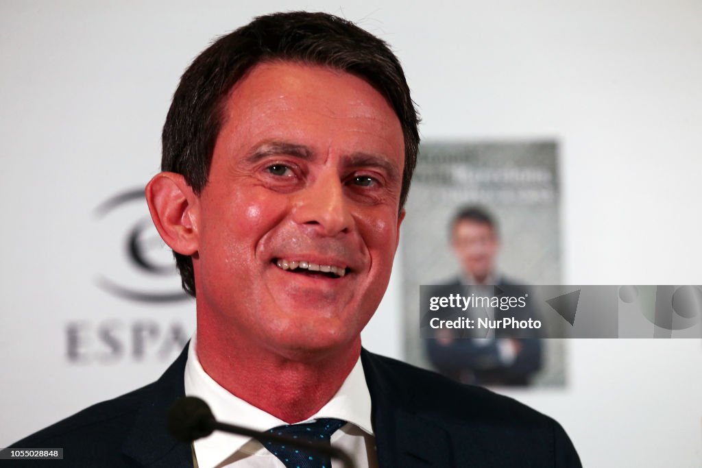 Manuel Valls Presents His Book In Barcelona