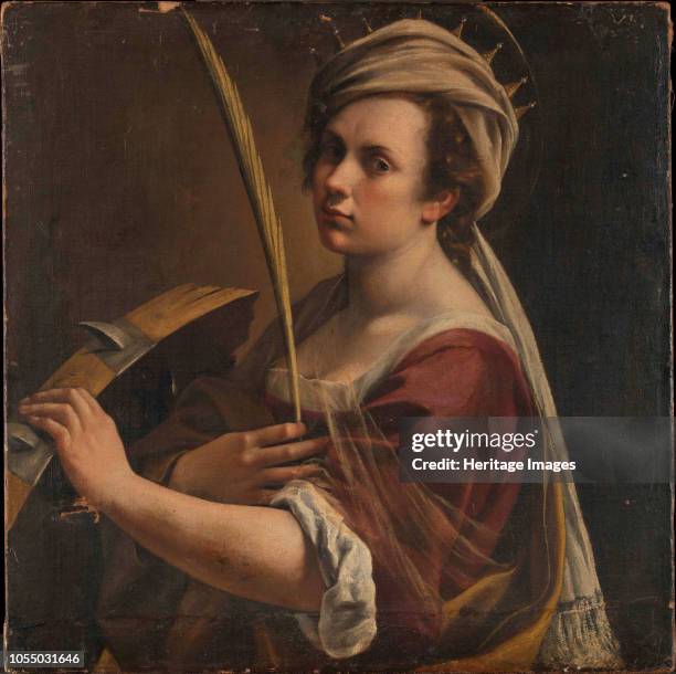 Self-Portrait as Saint Catherine of Alexandriacirca 1616. Found in the Collection of National Gallery, London. Artist Gentileschi, Artemisia .