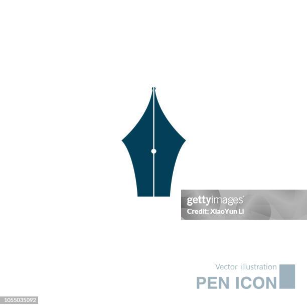 vector drawn pen icon. - notary stock illustrations