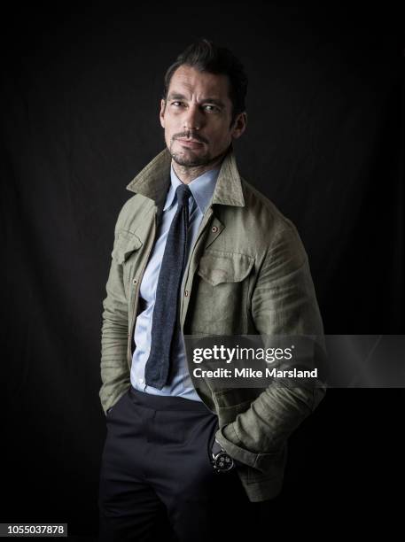Fashion model David Gandy is photographed on October 14, 2018 at Esquire Town House in London, England.