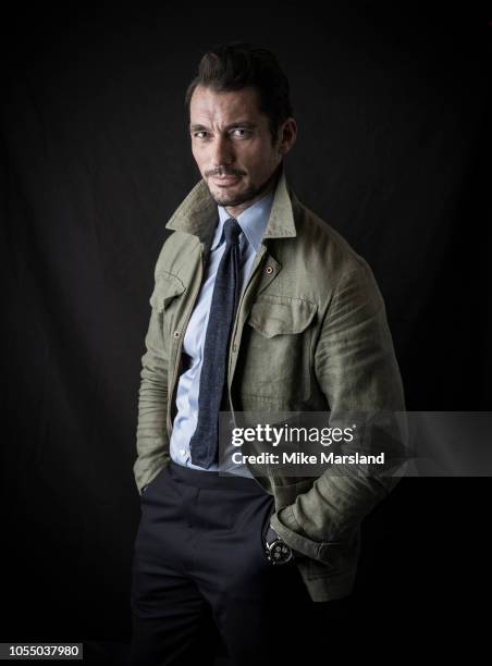 Fashion model David Gandy is photographed on October 14, 2018 at Esquire Town House in London, England.