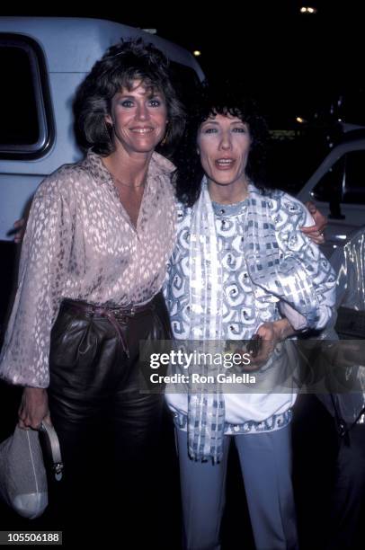 Jane Fonda and Lily Tomlin during Screening of Search for Signs - June 23, 1986 at Plymouth Theater in New York City, New York, United States.