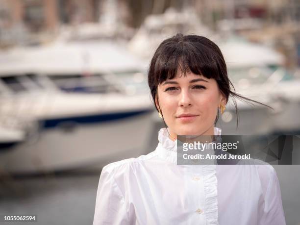 Phoebe Fox attend the "Curfew" photocall as part of the MIPCOM 2018 on October 15, 2018 in Cannes, France.