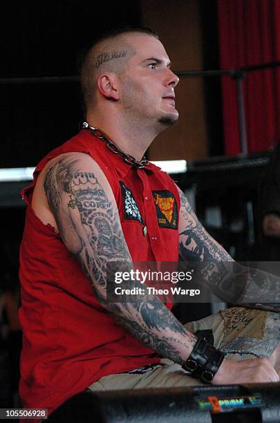 Phil Anselmo of Superjoint Ritual during OzzFest 2004 Tour Opener at CTNow Meadows in Hartford, Conneticut, United States.