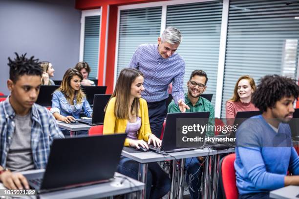 Computer Lab Happy Students 7,910 Computer Lab Students Stock Photos, High-Res Pictures, and Images ...