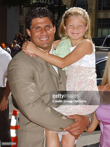 Jose Canseco and daughter Josie during "A Cinderella Story" World Premiere - Arrivals at Grauman's Chinese Theatre in Hollywood, California, United...