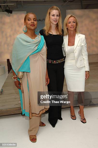 Phylicia Rashad, Diane Neal and Denise Siegel during Olympus Fashion Week Spring 2006 - Nautica - Front Row and Backstage at Boylan Studios in New...
