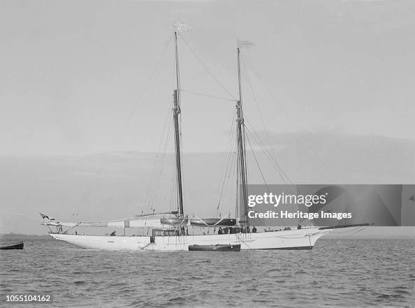 The 161 Ton Schooner Amphitrite At Anchor The 161 Ton Schooner Amphitrite At Anchor