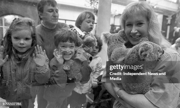 Koalas at the Zoo, Keeper Vickie Kuder of San Diego Zoo is in Dublin Zoo with the 1 year old Koalas, . .