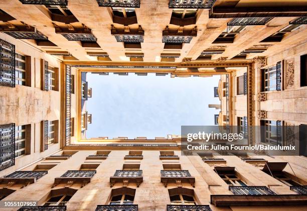 rue bruno coquatrix, in the 9th district of paris, france - french center stock pictures, royalty-free photos & images