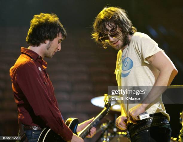 Nic Cester and Chris Cester of Jet during 2004 MTV Video Music Awards - Rehearsals - Day 1 at American Airlines Arena in Miami, Florida, United...