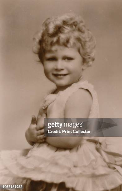 Royal Smile. H.R.H. Princess Elizabeth', circa 1929. The future Queen Elizabeth II aged about three years old. [Raphael Tuck & Sons Ltd., London,...