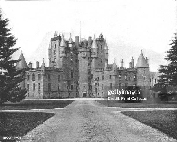 Glamis Castle, Forfar, Scotland, 1894. Glamis Castle was the home of the Lyon family since the 14th century, though the present building dates...