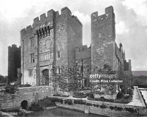 Hever Castle, Kent, 1894. Converted into a manor house in 1462, Hever Castle was the seat of the Boleyn family, including Anne Boleyn, the second...
